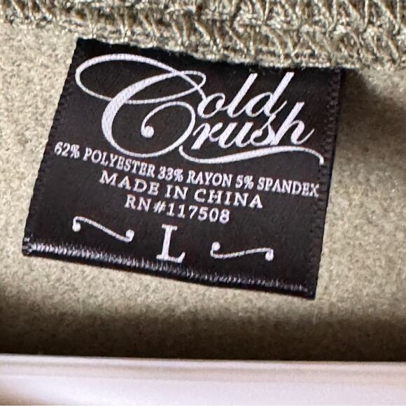 Cold Crush Green Camouflage Crew Neck Long Sleeve Sweatshirt Sz L - Picture 5 of 7